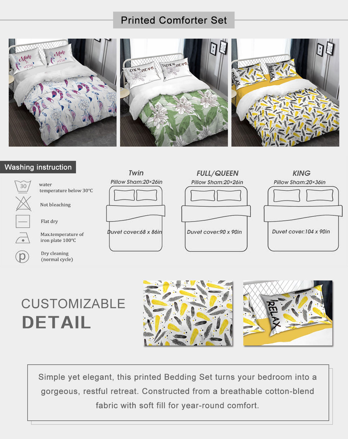 Printed Comforter Set