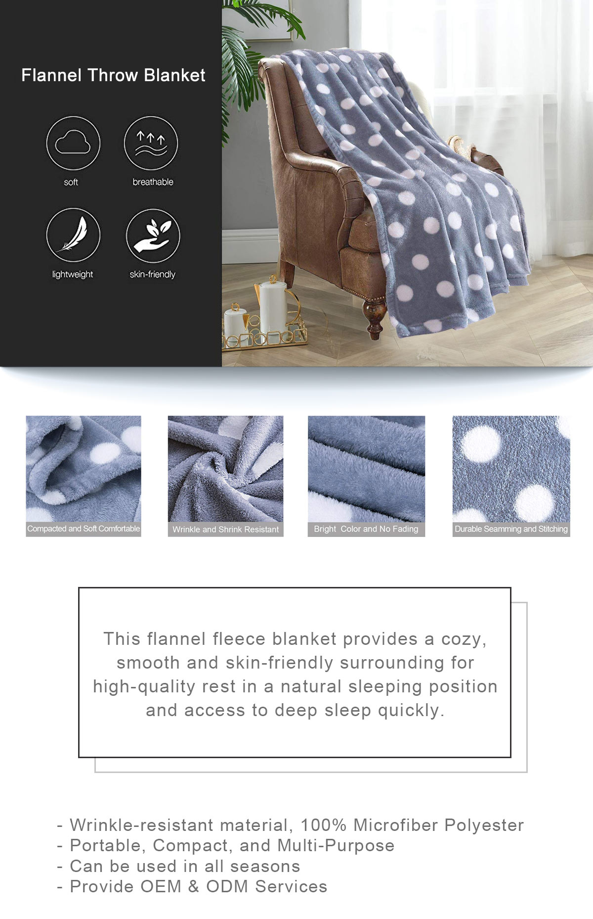 Flannel Throw Blanket