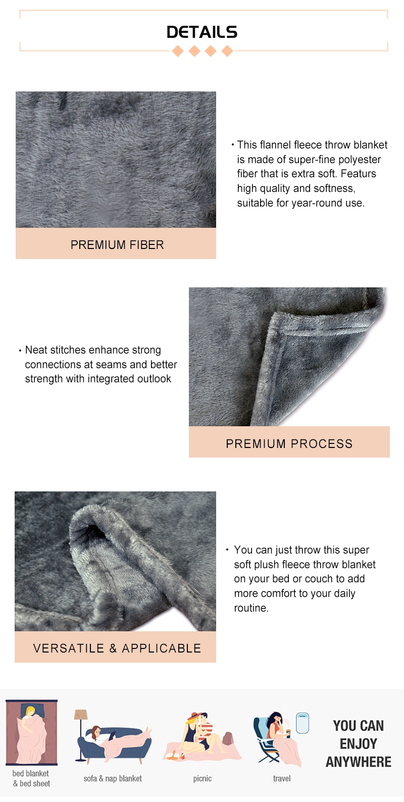 Microfiber Fleece Blanket