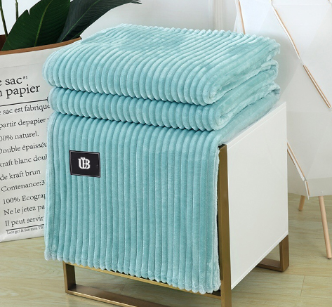 Cobertor Flannel Fleece Stripes Blanket