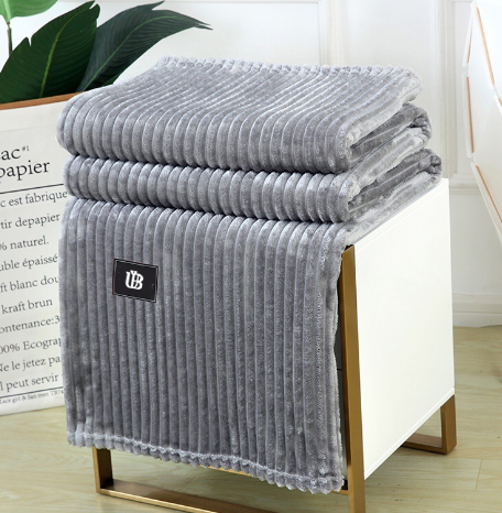 Cobertor Flannel Fleece Stripes Blanket