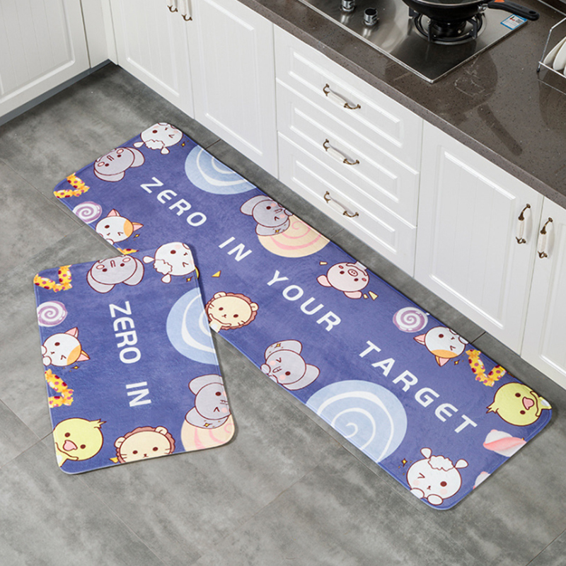 Comfortable Nonslip Rebound Coral Velvet Floor Kitchen Mat