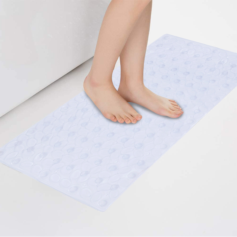Transparent Nonslip PVC Bath mat Bathroom Shower Pad Suction Cup