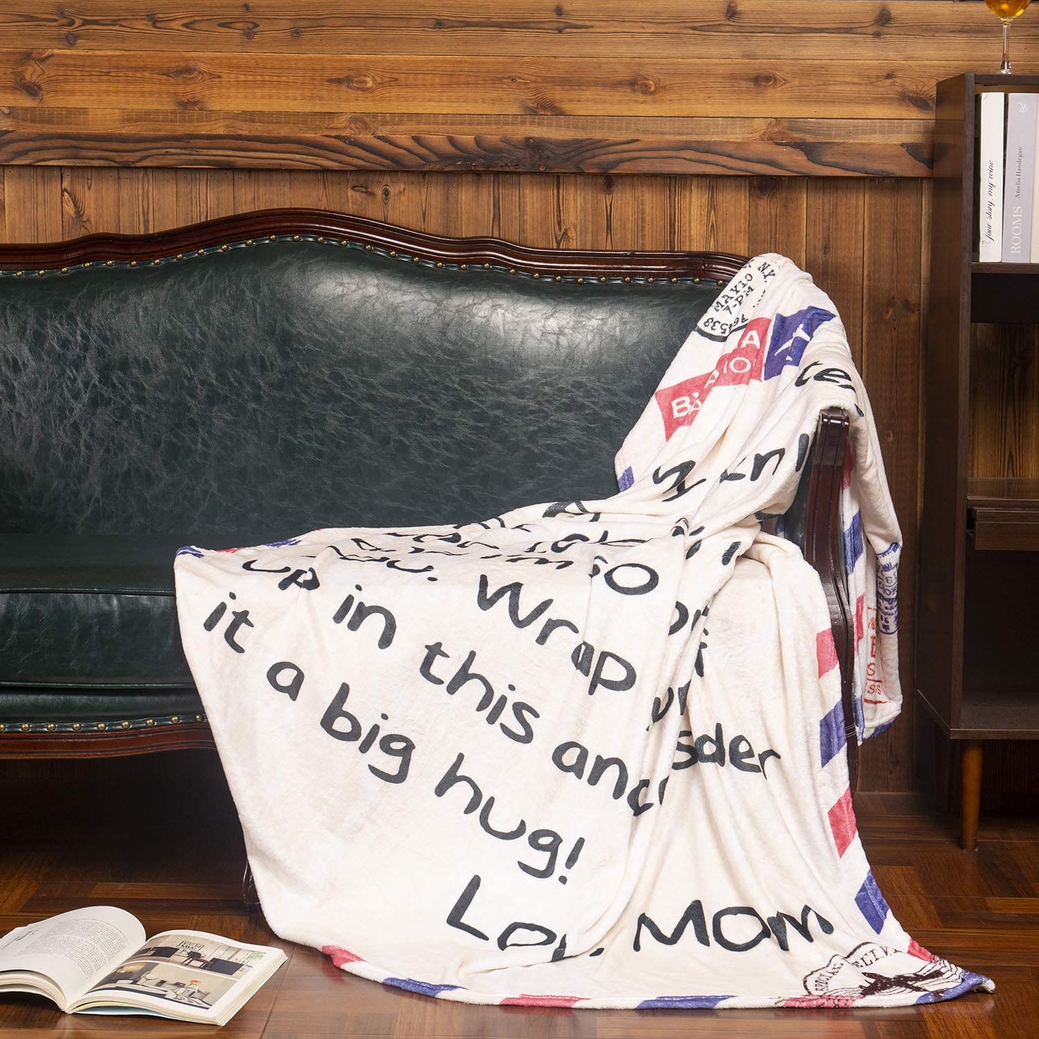 Letter Throw Fleece Blanket