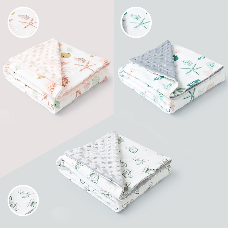 Flannel Fleece Throw Minky Dot Blanket