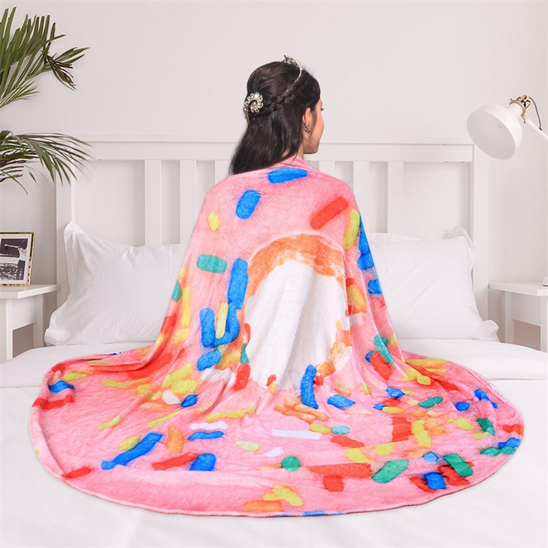 Flannel Fleece Round Burrito Blanket