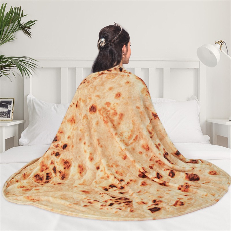 Flannel Fleece Round Burrito Blanket