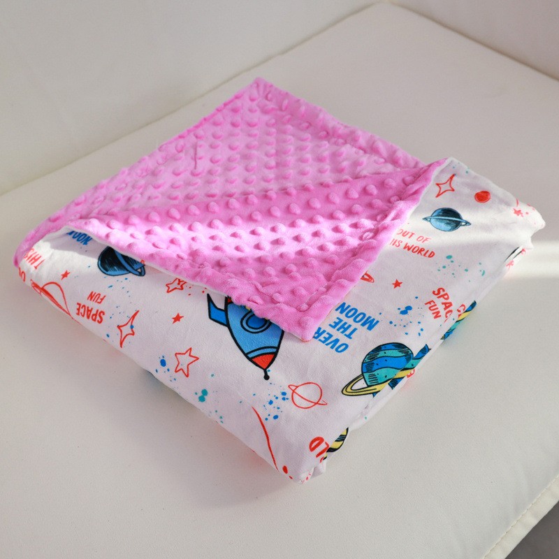 100 Polyester Minky Dot Baby Blanket