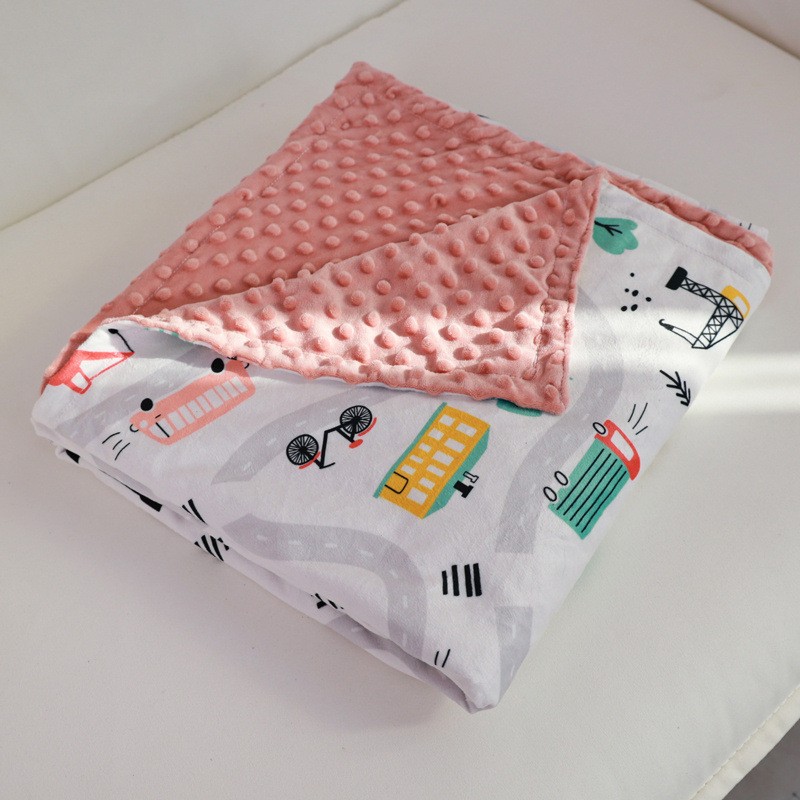 100 Polyester Minky Dot Baby Blanket