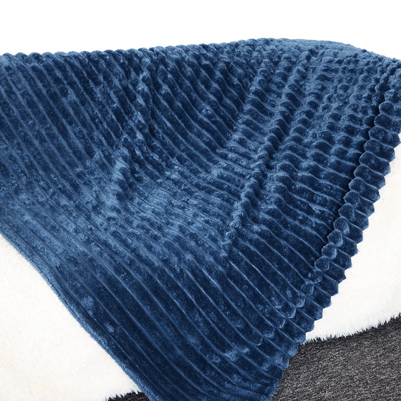 Plain Flannel Fleece Drawstring Blanket