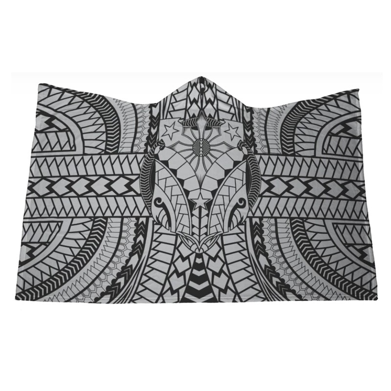 Polynesian Hoodie Fleece Blanket