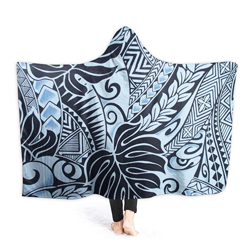 Cozy Polynesian Hoodie Blanket