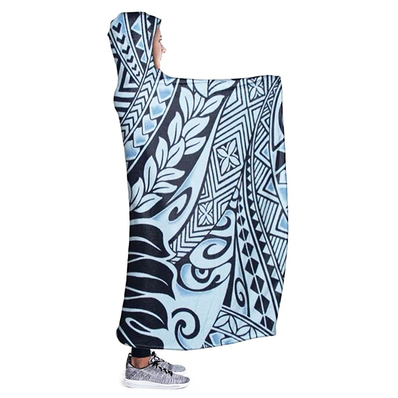 Cozy Polynesian Hoodie Blanket