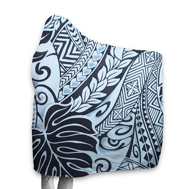Cozy Polynesian Hoodie Blanket