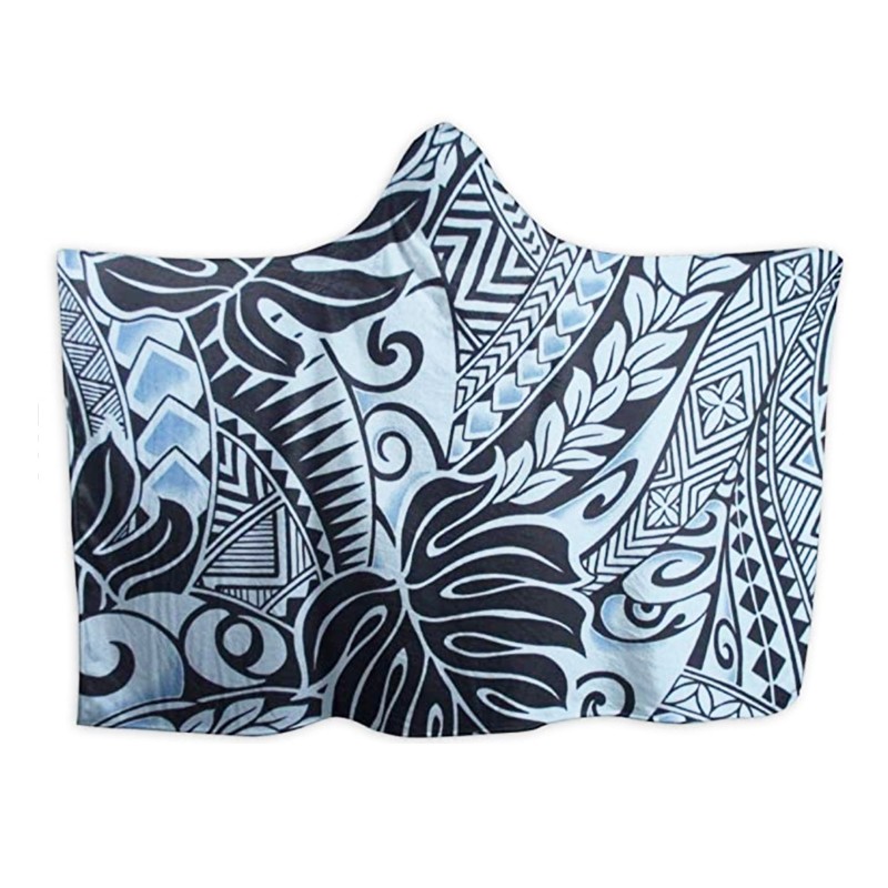 Cozy Polynesian Hoodie Blanket