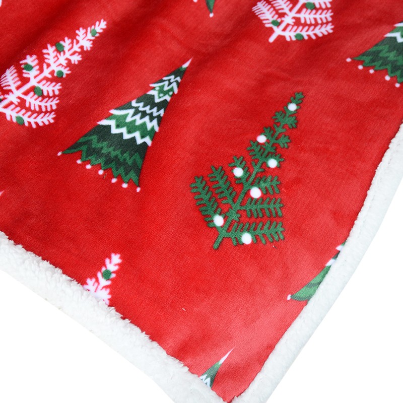 Christmas Tree Sherpa Blanket