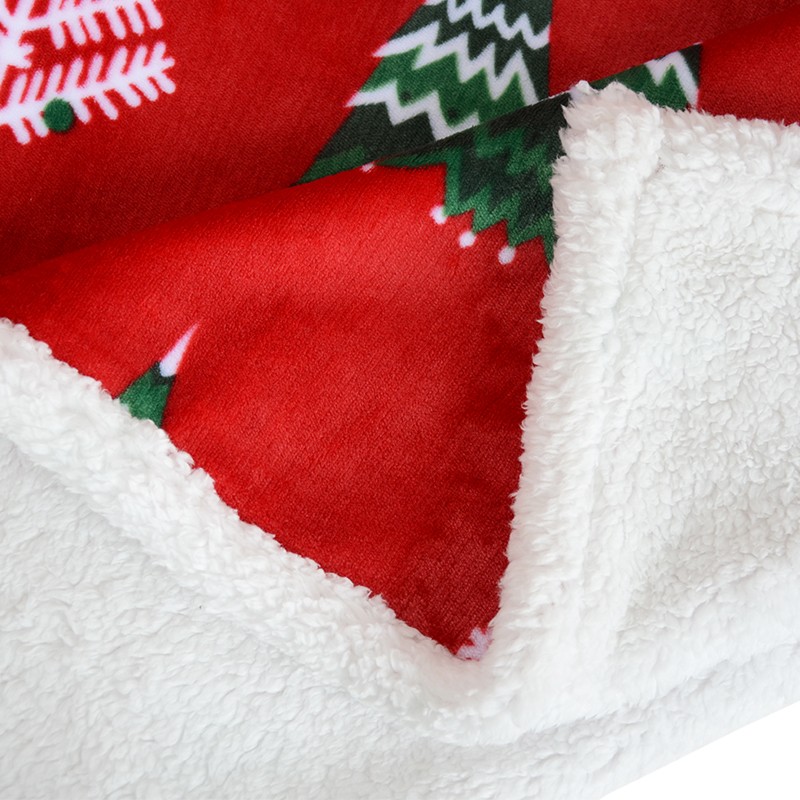 Christmas Tree Sherpa Blanket