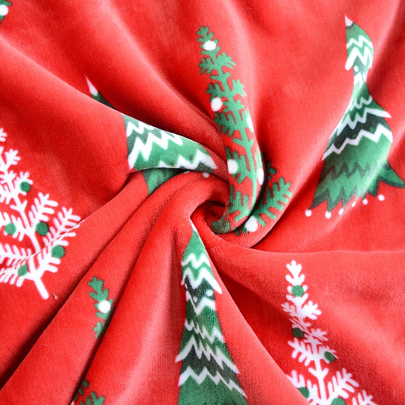 Christmas Tree Sherpa Blanket