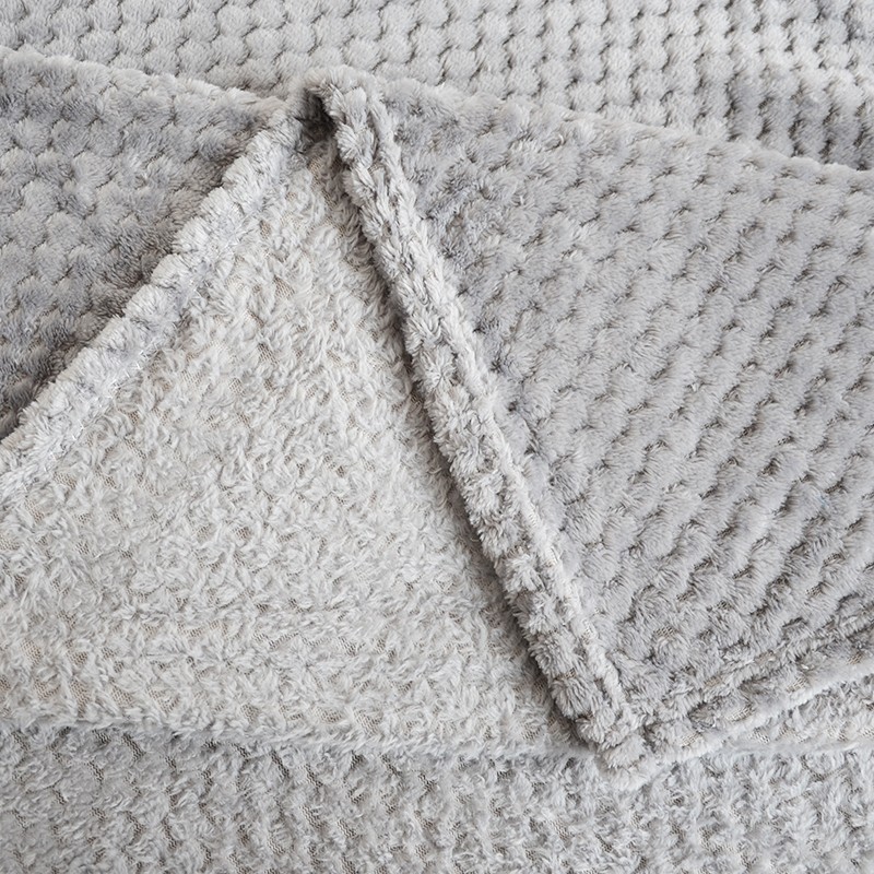 100% Polyester Soft Pineapple Grid Blanket