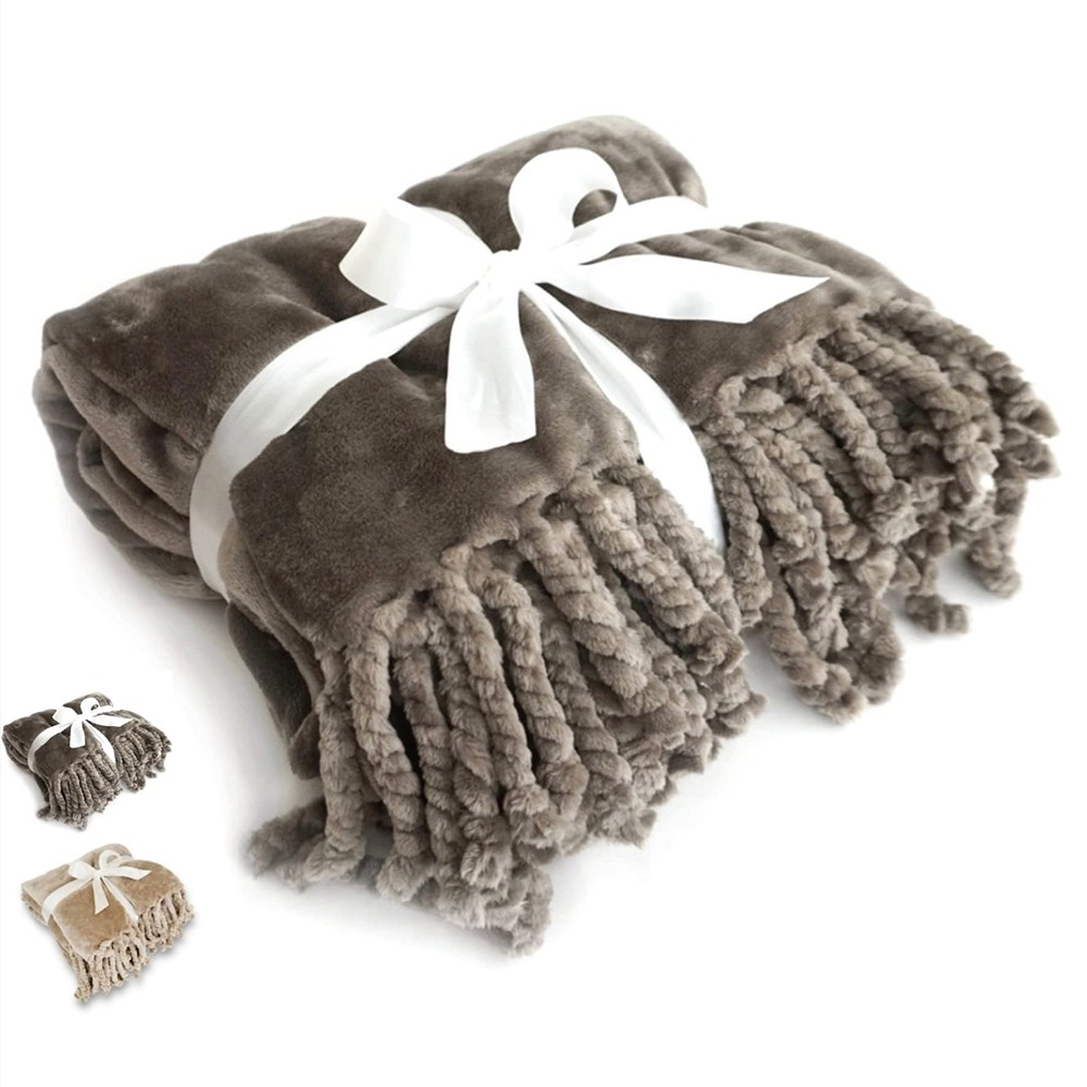 Soft Throw Decorative Tassel Bed Blankets