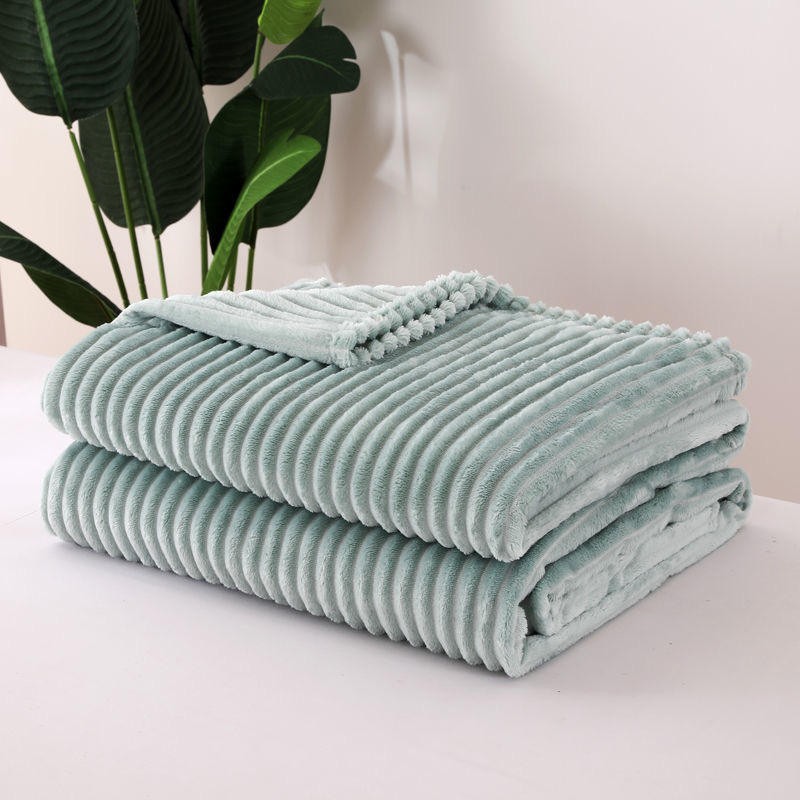 Cobertor Flannel Fleece Stripes Blanket