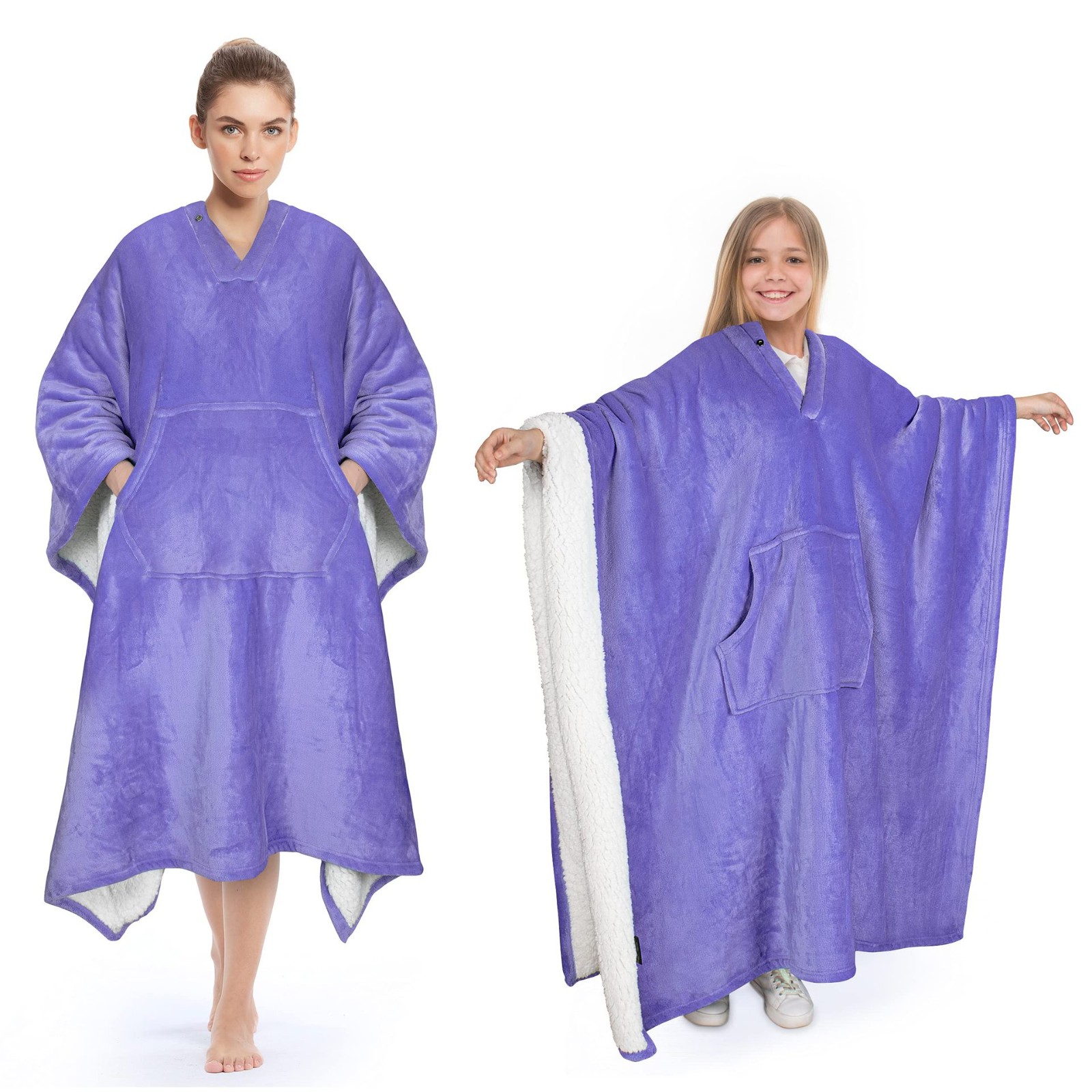 Franela Super Cozy Poncho Blanket