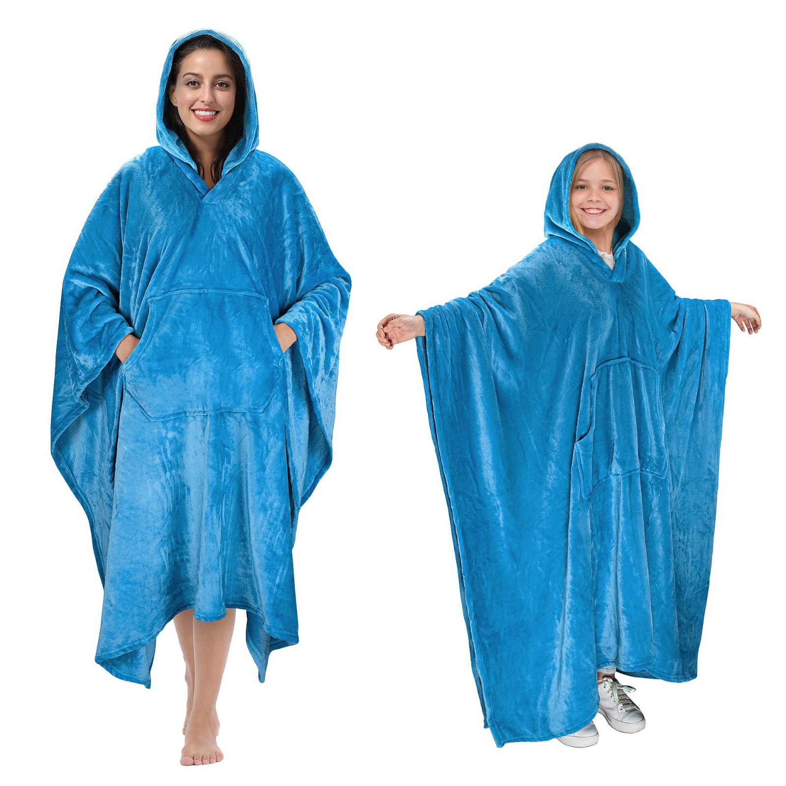 Franela Super Cozy Poncho Blanket