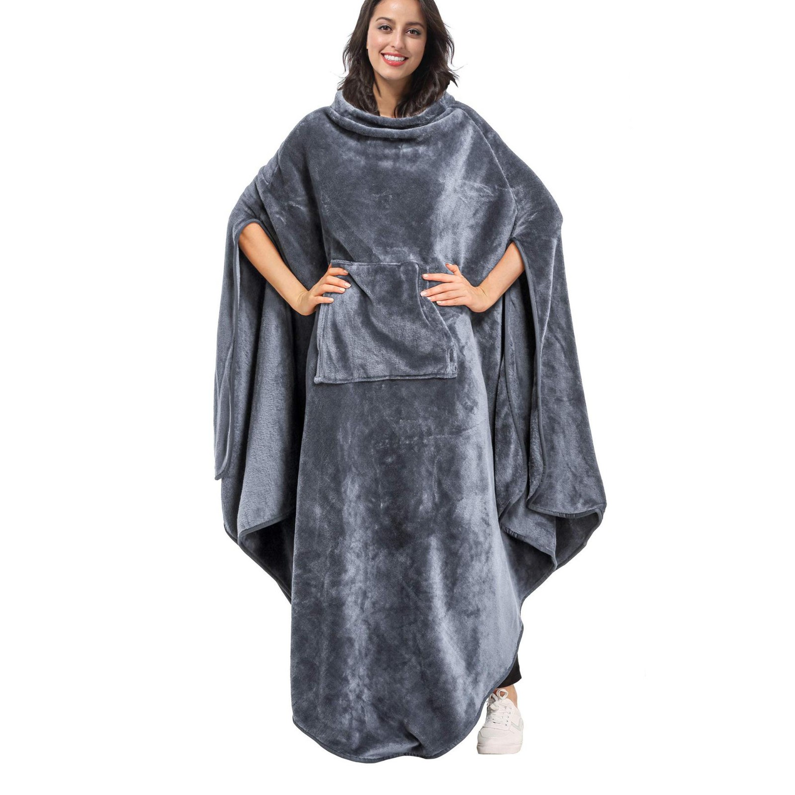 Franela Super Cozy Poncho Blanket